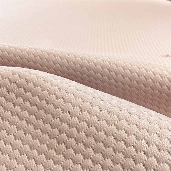 91家纺网 家纺一手货源 找家纺 启程家纺 2025春夏新款冰豆豆凉席刺绣款复合三明治三件套 好伙伴-粉