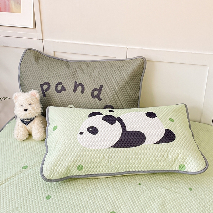 91家纺网 家纺一手货源 找家纺 川悦生活 2025新款大版冰豆豆凉豆豆凉席 礼物小熊猫