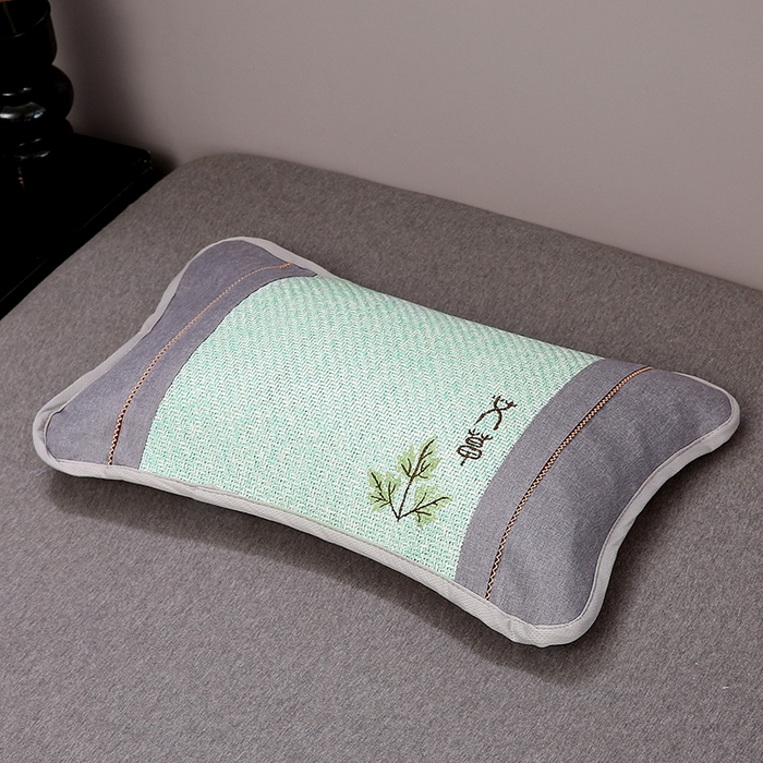 91家纺网 家纺一手货源 找家纺 （总）纽乐家纺 2025新款夏凉凉感艾草花茶香冰藤枕芯茉莉花助睡眠枕头枕芯