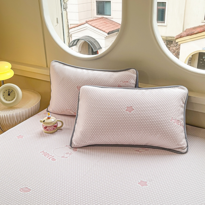 91家纺网 家纺一手货源 找家纺 （总）芙绣 2025新款凉感丝提花学生凉席三件套