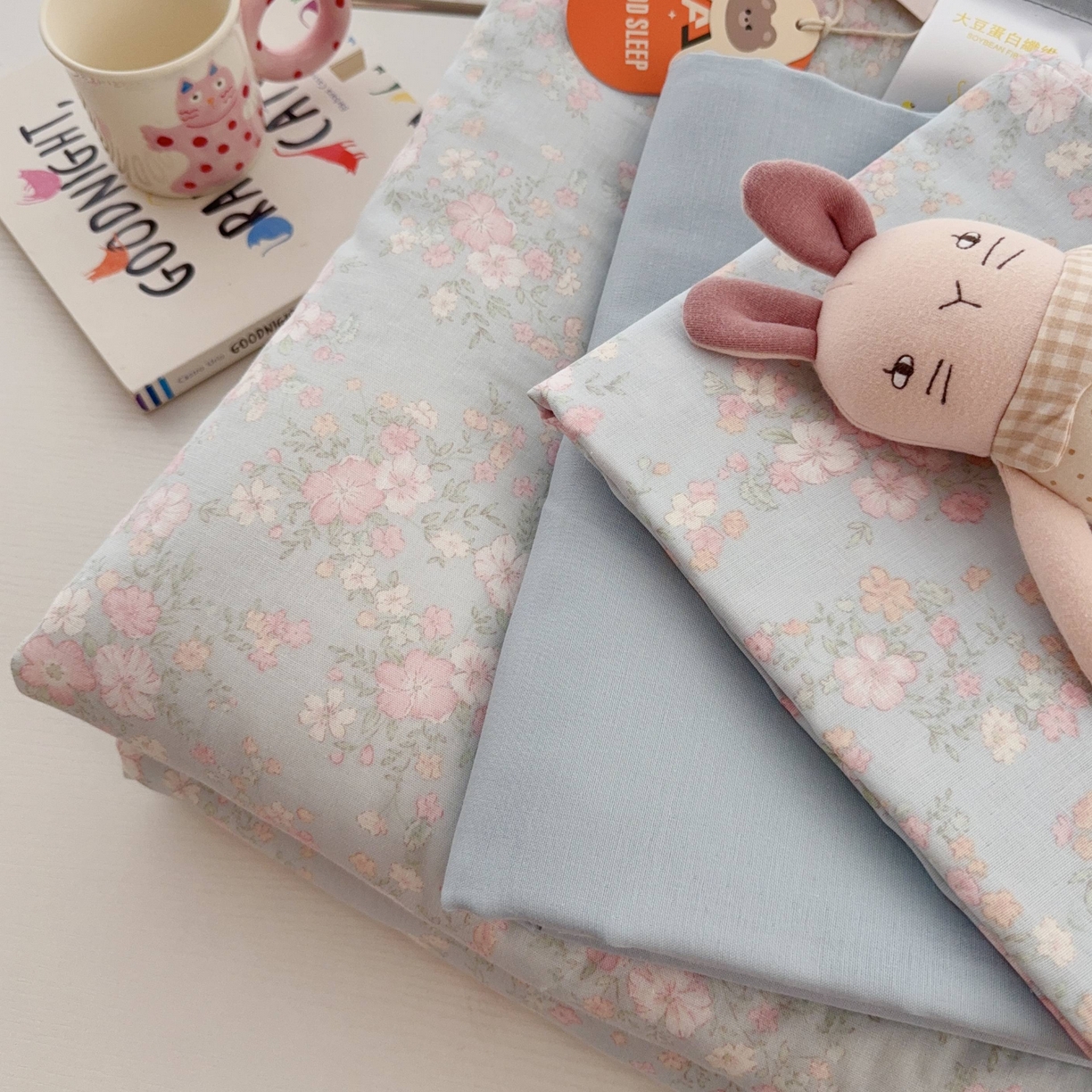 91家纺网 家纺一手货源 找家纺 于果 2025新款全棉双层纱夏被四件套 莉莉周