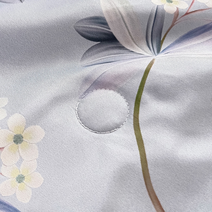 91家纺网 家纺一手货源 找家纺 找底底家纺 2025新款60S水洗天丝夏被夏凉被空调被床裙四件套 摇曳花香