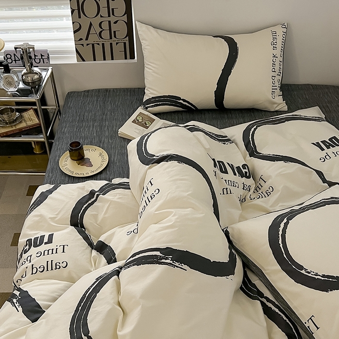 91家纺网 家纺一手货源 找家纺 吉象2025新款全棉印花北欧极简四件套系列 3凯文