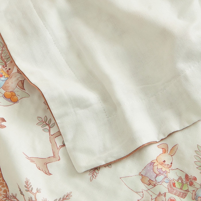 91家纺网 家纺一手货源 找家纺 嗨生活 2025年新品天竹系列A类竹纤维四层纱儿童盖毯 幼儿园夏被夏凉被空调被 林间乐园