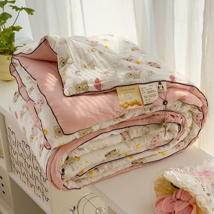 91家纺网 家纺一手货源 找家纺 美派工厂店2025新款水洗邹邹纱夏被 小考拉