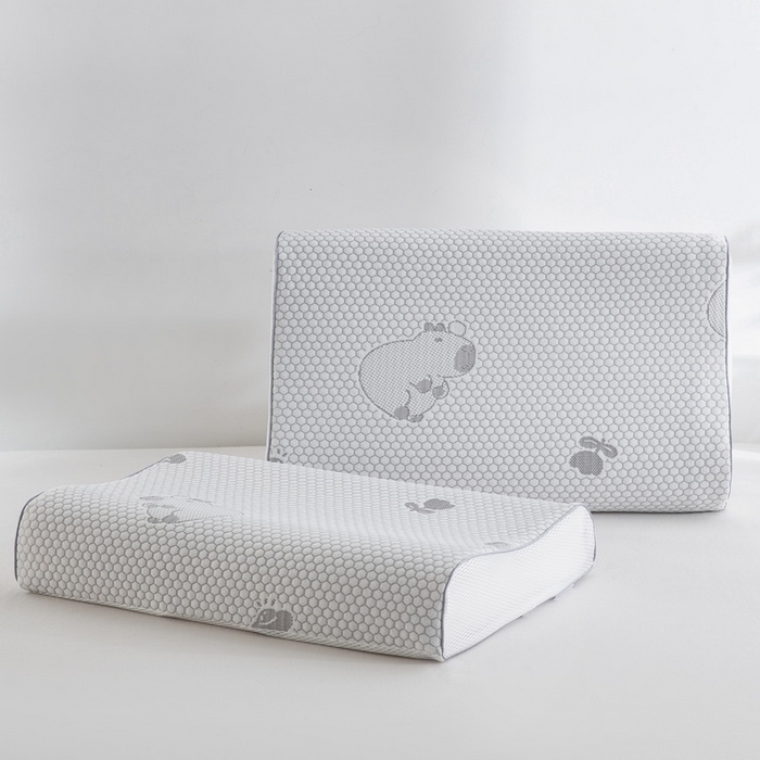 91家纺网 家纺一手货源 找家纺 大黄蜂家居家纺 2025新款卡皮巴拉凉感冰豆豆乳胶单枕套枕套单件 卡皮巴拉灰