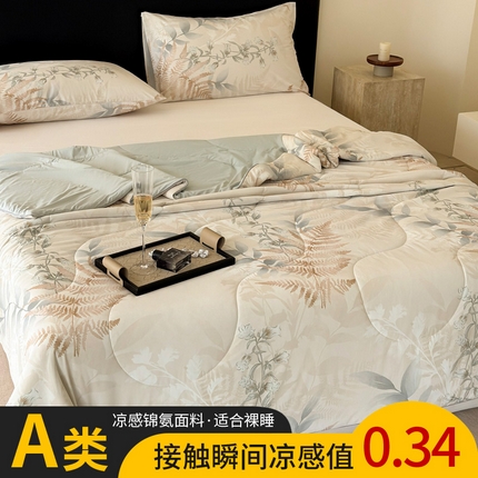 91家纺网 家纺一手货源 找家纺 （总）丹本家纺 2025新款A类锦氨凉感被数码印花夏被夏凉被空调被