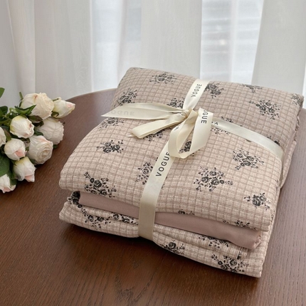 91家纺网 家纺一手货源 找家纺 （总）黛馨  2025新款全棉A类小清新双层纱四件套