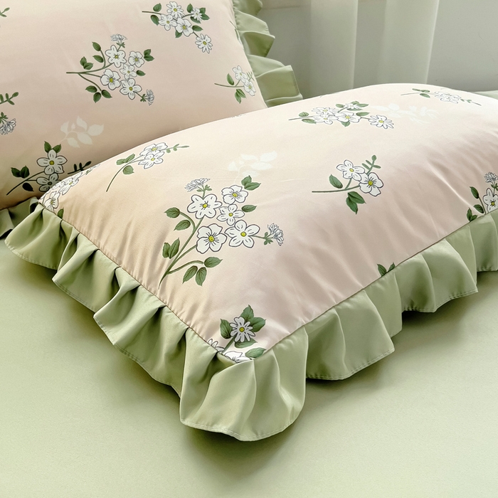 91家纺网 家纺一手货源 找家纺 找底底家纺 2025新款60S水洗天丝夏被夏凉被空调被床裙四件套 盛夏