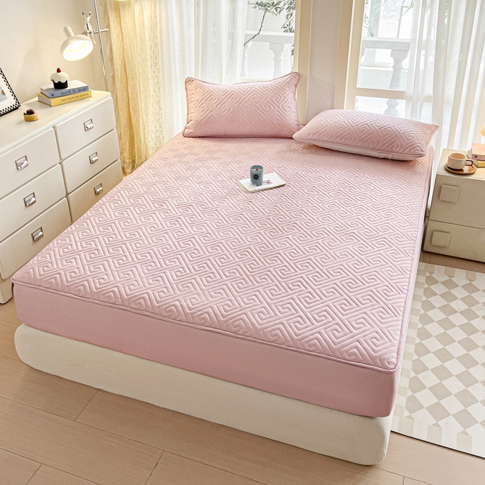 91家纺网 家纺一手货源 找家纺 （总）卡伦家纺 2025新款水洗棉磨毛防水夹棉床笠