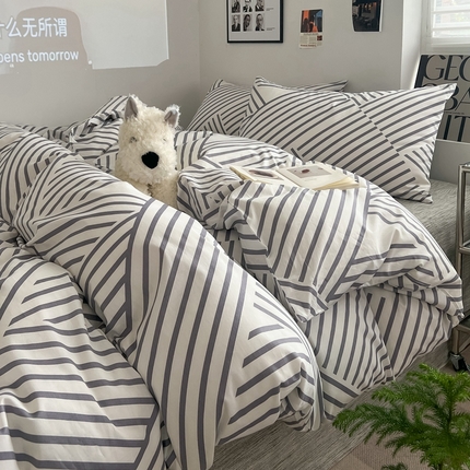 91家纺网 家纺一手货源 找家纺 （总）吉象2025新款全棉印花北欧极简四件套系列