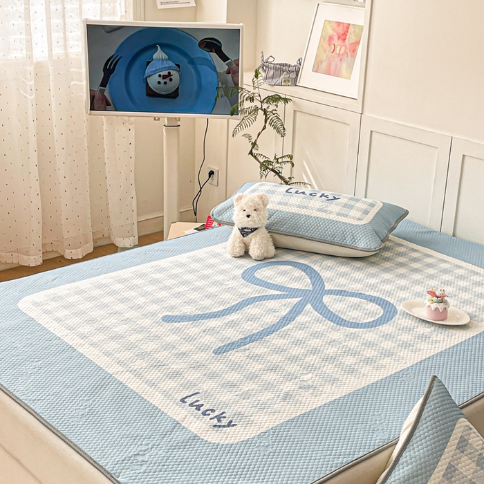 91家纺网 家纺一手货源 找家纺 川悦生活 2025新款大版冰豆豆凉豆豆凉席 达妮夏日