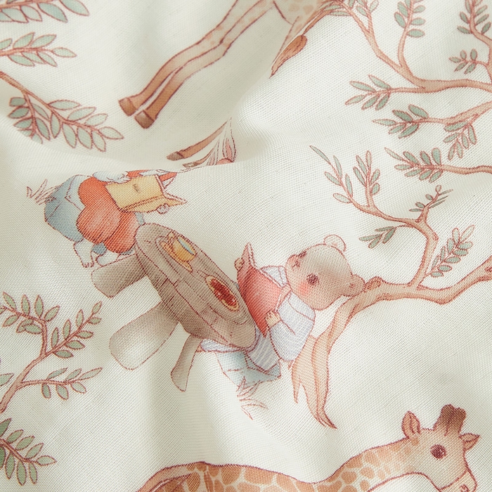 91家纺网 家纺一手货源 找家纺 嗨生活 2025年新品天竹系列A类竹纤维四层纱儿童盖毯 幼儿园夏被夏凉被空调被 林间乐园