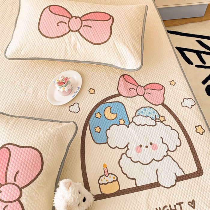 91家纺网 家纺一手货源 找家纺 川悦生活 2025新款大版冰豆豆凉豆豆凉席 奶糕作坊