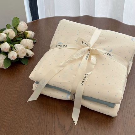 91家纺网 家纺一手货源 找家纺 （总）黛馨  2025新款全棉A类小清新双层纱四件套