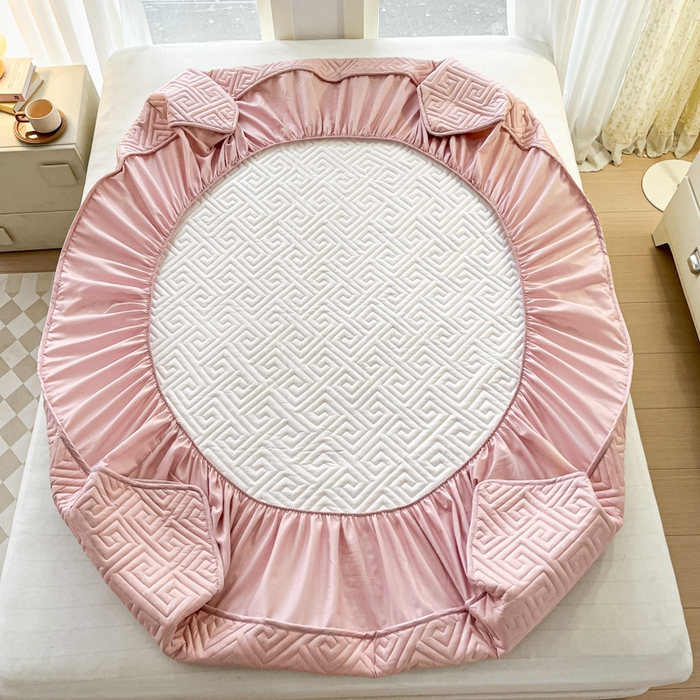 91家纺网 家纺一手货源 找家纺 （总）卡伦家纺 2025新款水洗棉磨毛防水夹棉床笠