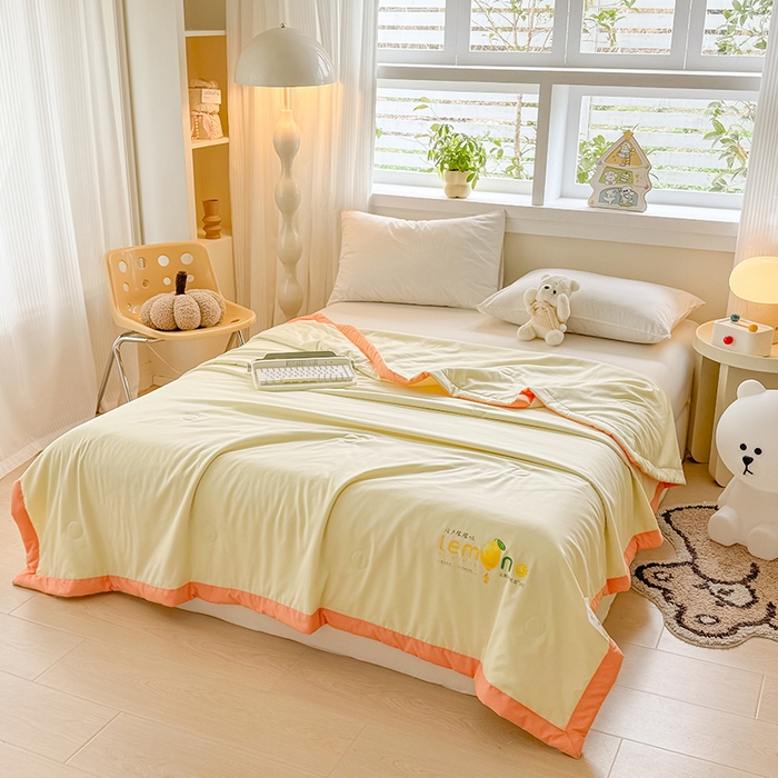 91家纺网 家纺一手货源 找家纺 （总）帕芬鸟家纺 2025新款柠檬夏被