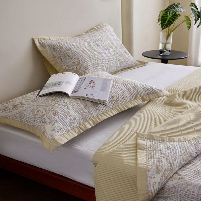 91家纺网 家纺一手货源 找家纺 黛舒家居2025新款天丝水洗印花夏被床盖三件套 莉格西塔