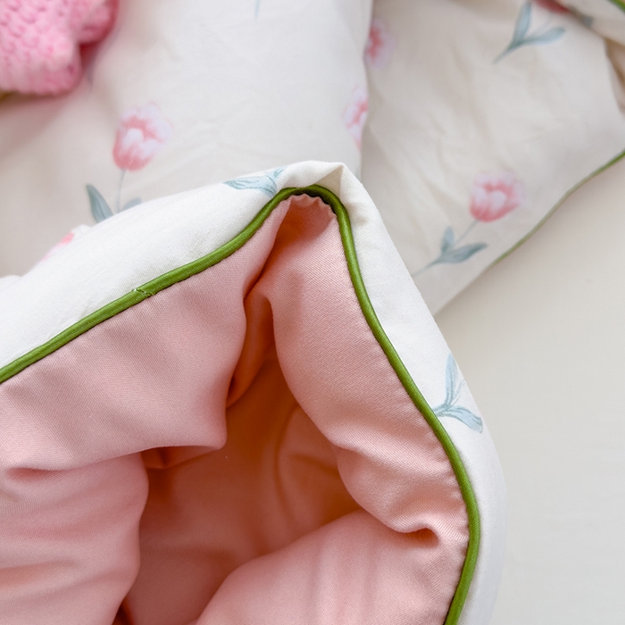 91家纺网 家纺一手货源 找家纺 美派工厂店2025新款水洗邹邹纱夏被 落暮花店