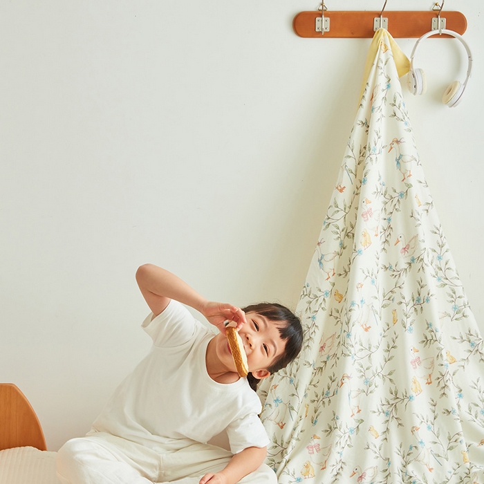 91家纺网 家纺一手货源 找家纺 嗨生活 2025年新品天竹系列A类竹纤维四层纱儿童盖毯 幼儿园夏被夏凉被空调被 郊游鸭