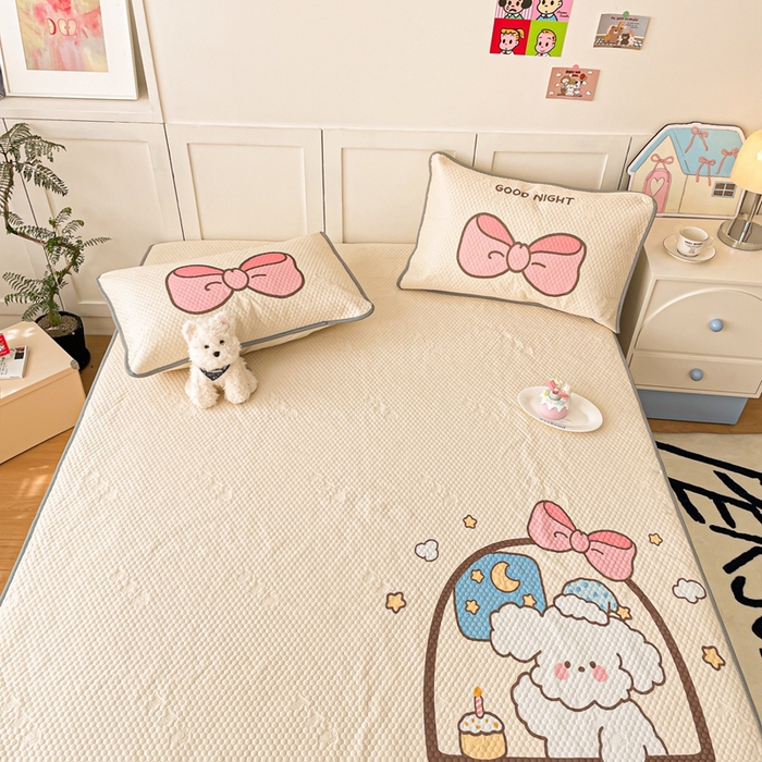 91家纺网 家纺一手货源 找家纺 川悦生活 2025新款大版冰豆豆凉豆豆凉席 奶糕作坊