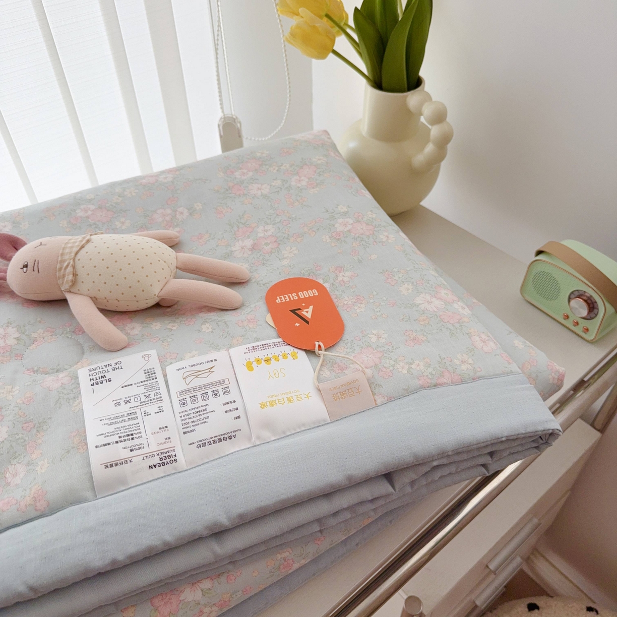 91家纺网 家纺一手货源 找家纺 于果 2025新款全棉双层纱夏被四件套 莉莉周