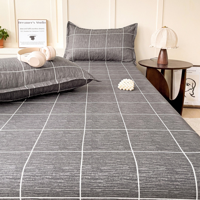 91家纺网 家纺一手货源 找家纺 朵朵家纺 2025新款亲肤棉芦荟棉床笠单床笠，磨毛床笠，印花床笠（可定制尺寸 ） 北欧风情