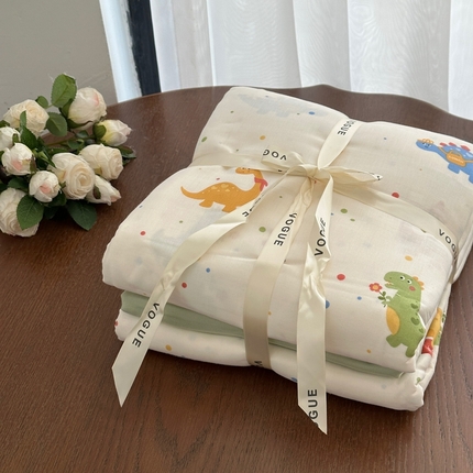 91家纺网 家纺一手货源 找家纺 （总）黛馨  2025新款全棉A类小清新双层纱四件套