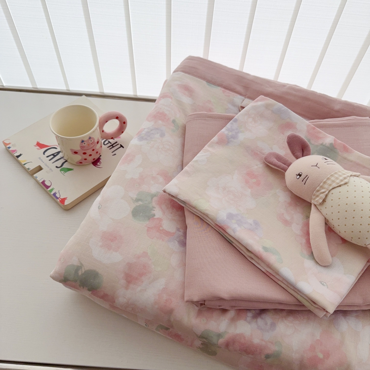 91家纺网 家纺一手货源 找家纺 于果 2025新款全棉双层纱夏被四件套 潮汐月影