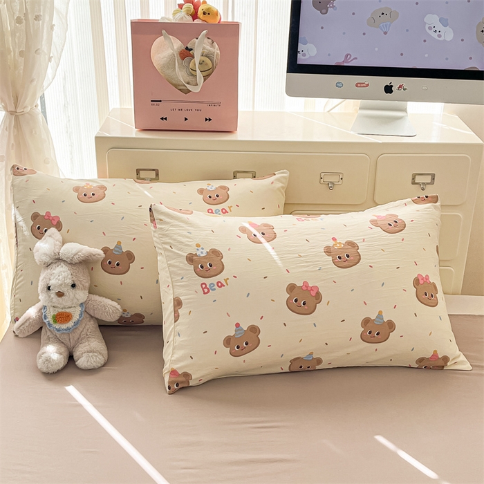 91家纺网 家纺一手货源 找家纺 美梦里 2025新款A类水洗棉棉花夏被 夏凉被空调被 小熊泡芙