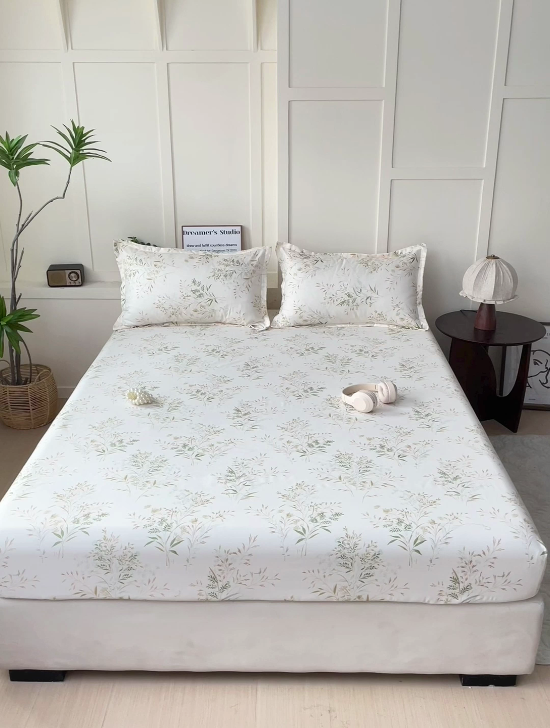 91家纺网 家纺一手货源 找家纺 朵朵家纺 2025新款亲肤棉芦荟棉床笠单床笠，磨毛床笠，印花床笠（可定制尺寸 ） 仙草