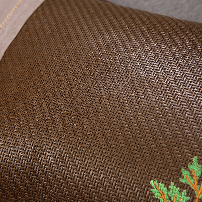 91家纺网 家纺一手货源 找家纺 纽乐家纺 2025新款夏凉凉感艾草花茶香冰藤枕芯茉莉花助睡眠枕头枕芯 艾草茶香冰藤枕-深棕 35x55cm/只