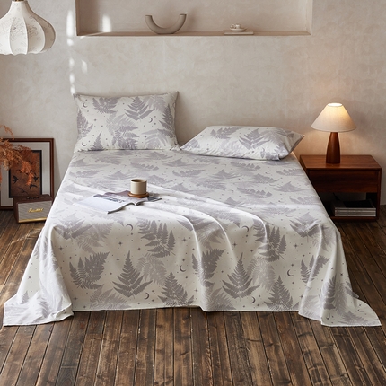 千朵森2025新款A类全棉老粗布床单三件套 南深