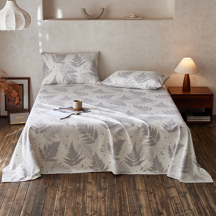 91家纺网 家纺一手货源 找家纺 千朵森2025新款A类全棉老粗布床单三件套 南深