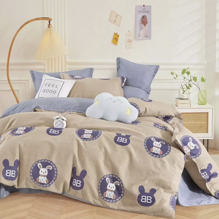 91家纺网 家纺一手货源 找家纺 （总）欧喜璐 2025新款直播热款130克加厚磨毛单被套学生单被套