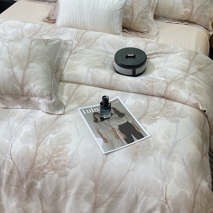 91家纺网 家纺一手货源 找家纺 莱豫2025新款50支莱赛尔天丝四件套 扶光