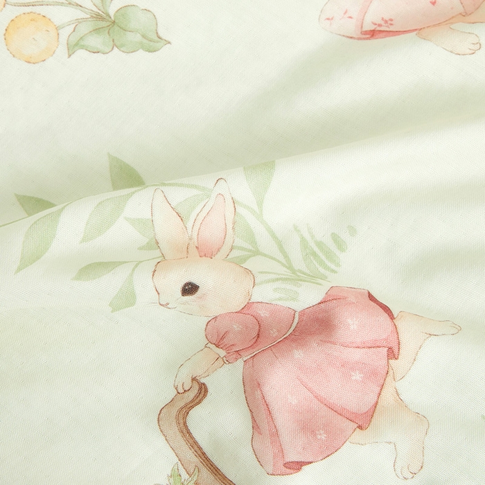 91家纺网 家纺一手货源 找家纺 嗨生活 2025年新品天竹系列A类竹纤维四层纱儿童盖毯 幼儿园夏被夏凉被空调被 田野兔子