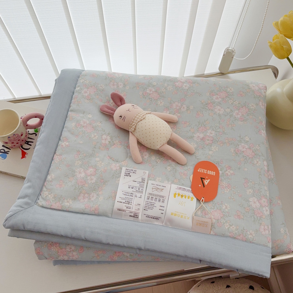 91家纺网 家纺一手货源 找家纺 于果 2025新款全棉双层纱夏被四件套 莉莉周