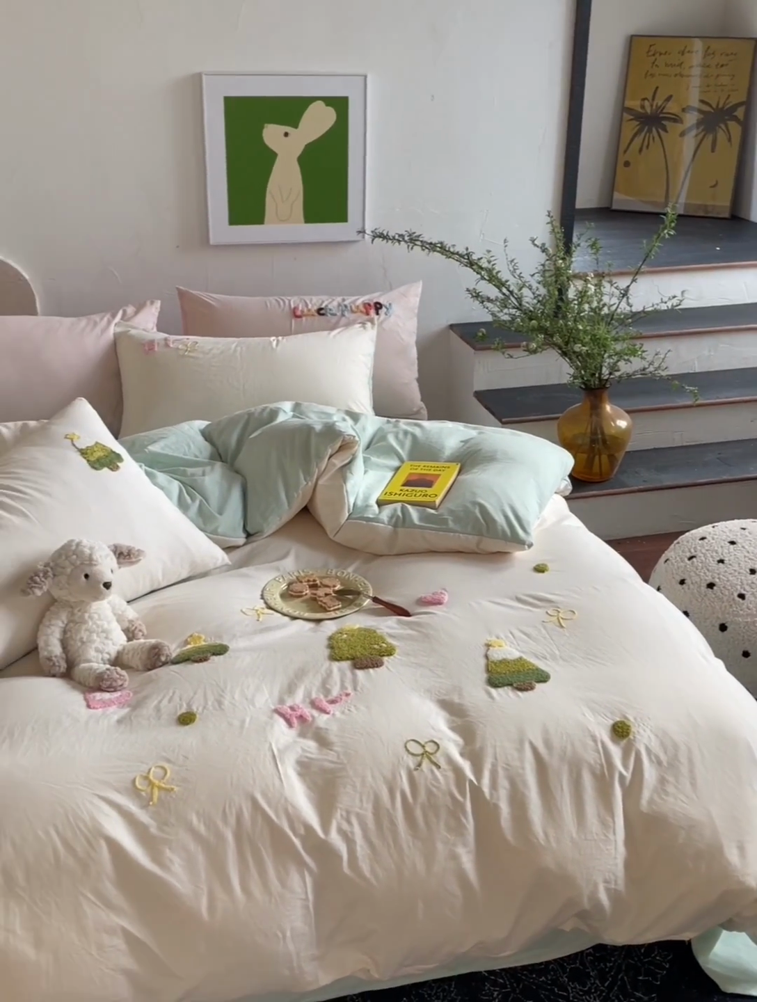 91家纺网 家纺一手货源 找家纺 （总）鑫喜莱家纺 2025新款水洗棉毛巾绣四件套场景二【全系图有买家秀文件】