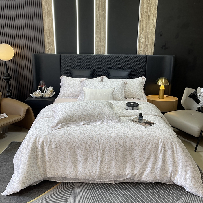 91家纺网 家纺一手货源 找家纺 莱豫2025新款50支莱赛尔天丝四件套 花黛米