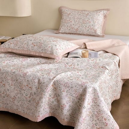 91家纺网 家纺一手货源 找家纺 （总）黛舒家居2025新款天丝水洗印花夏被床盖三件套