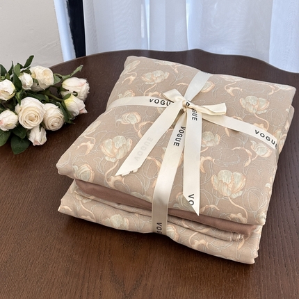 91家纺网 家纺一手货源 找家纺 （总）黛馨  2025新款全棉A类小清新双层纱四件套