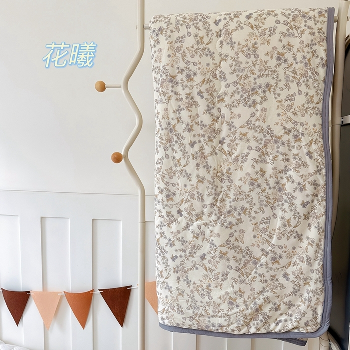 91家纺网 家纺一手货源 找家纺 兜米  2025夏季A类针织棉夏凉被小清新卡通双面针织棉空调被子被芯 花曦