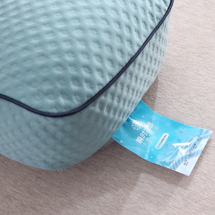 91家纺网 家纺一手货源 找家纺 纽乐家纺 2025新款夏凉凉感丝记忆棉护颈枕头华夫格凉豆豆骨型记忆棉枕头枕芯 骨型记忆棉枕-蓝色 42x20cm/只