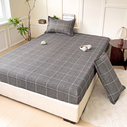 朵朵家纺 2025新款亲肤棉芦荟棉床笠单床笠，磨毛床笠，印花床笠（可定制尺寸 ） 北欧风情