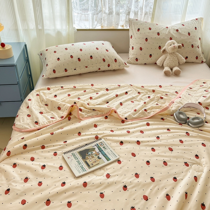 91家纺网 家纺一手货源 找家纺 （总）葡萄家 2025新款A类母婴级大豆纤维牛奶丝针织棉夏凉被空调被-系列二