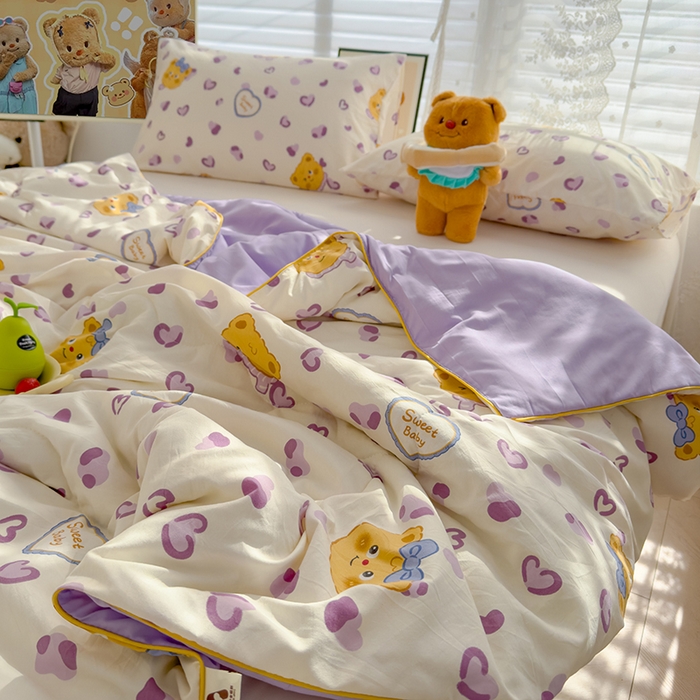 91家纺网 家纺一手货源 找家纺 （总）美派工厂店2025新款水洗邹邹纱夏被