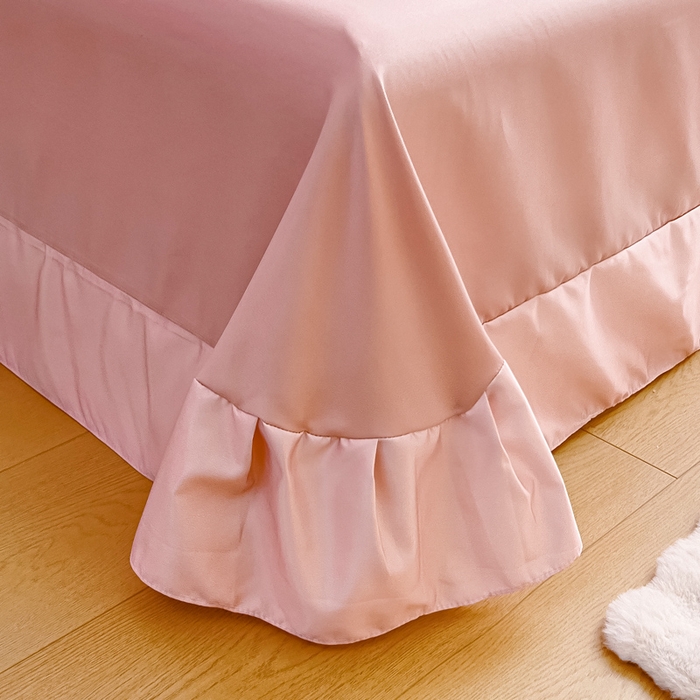 91家纺网 家纺一手货源 找家纺 找底底家纺 2025新款60S水洗天丝夏被夏凉被空调被床裙四件套 小樱桃