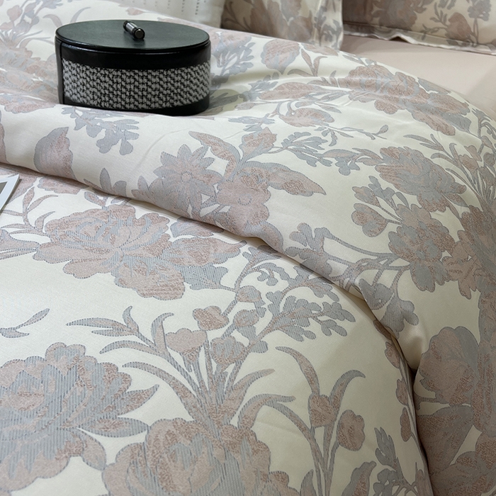 91家纺网 家纺一手货源 找家纺 莱豫2025新款50支莱赛尔天丝四件套 梦甜粉