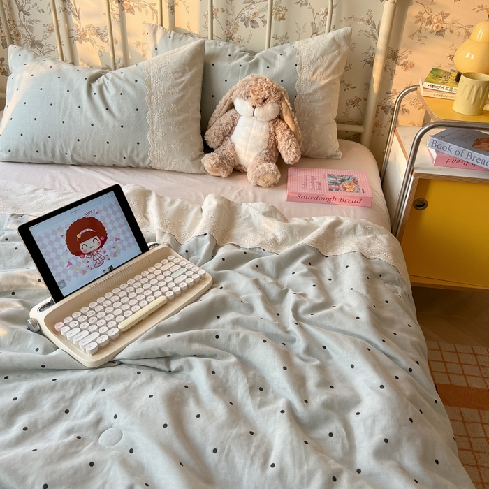 91家纺网 家纺一手货源 找家纺 （总）盼季家纺 新款夏季夏天蕾丝花边大豆纤维被夏凉被床单四件套空调被